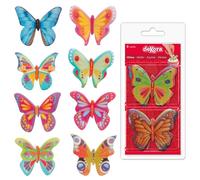 Décors En Azyme Papillons 8 Pièces - Dekora