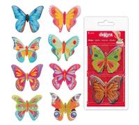 Décors En Azyme Papillons 8 Pièces - Dekora