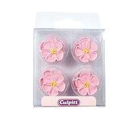 Décors en sucre fleurs roses x12 - Culpitt