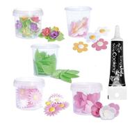 Décors feuilles & fleurs azyme + Stylo glaçage noir Scrapcooking