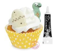 Décors sucrés dinosaures + Stylo de glaçage noir Scrapcooking