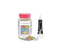 Décors sucrés en pot alphabet 55 g + stylo de glaçage noir