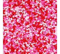 Décors Sucrés La Saint-Valentin 130 g - Rouge, Rose et blanc Le cœur Décorations en Sucre pour Gâteaux, Bûches, Cupcakes