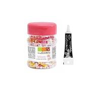 Décors sucrés Printemps 50 g + Stylo de glaçage noir Scrapcooking