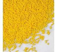 Décors Sucrés Vermicelles Jaune 130 g - Vermicelles Pâtisserie Comestibles en Sucre Colorés- Décoration Alimentaire Pâtisserie, Desserts, Gâteaux, Biscuits, Cupcakes