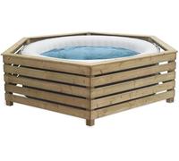 Decorspa Habillage en Bois pour Spa Gonflable pour Spa Rond de 206 à 216 cm