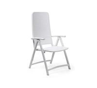 Decorspace Fauteuil "Nardi Darsena" avec accoudoirs et dossier réglable en 4 positions "Made in Italy" (Blanc)