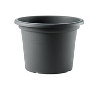 Decorspace Pot rond en plastique « Cylindre Basic'' coloré pour jardin plantes et fleurs intérieur extérieur (Made in Italy) Anthracite 25 cm