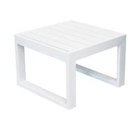 Decorspace Table basse "Ibiza" pour lit d'extérieur et jardin 45 cm en aluminium (Blanc)
