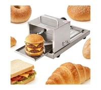 Décorticheuse commerciale pour sandwichs, décorticheuse manuelle pour les sandwiches, bagels et pain avec 4 réglages ajustables - Machine de portionnement durable pour le pain
