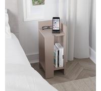 DECORTIE Elos Moderne Table de nuit Module droit Gris moka 27 x 25 x 60 cm