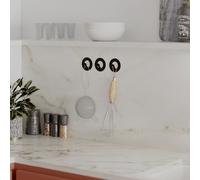 DECORTIE Kaly Metal Round Crochet mural, set de 3 crochets pour serviettes de toilette