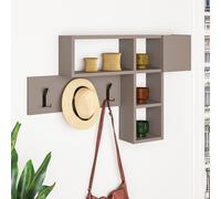 DECORTIE Porte-manteau mural moka clair, 100 x 15 x 61 cm