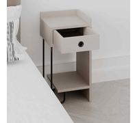DECORTIE Sirius Moderne Table de chevet Module droit Moka clair 30 x 32 x 60 cm