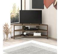 DECORTIE Thales Téléviseur d'angle moderne, centre multimédia, coin TV,Effet chêne foncé, 110 x 36 x 45 cm