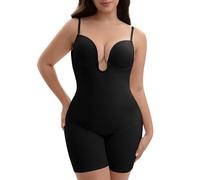 Decorus Bodysuit Gainant Sans Dos Pour Femmes : Body Gainant à Contrôle du Ventre à Dos Nu - Body Amincissant à Décolleté Profond pour Robe, noir, XX-Large