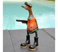 DecorZen Canard Chasseur Fait Main en Bois. Livraison Gratuite en Point Relais DPD Proche de chez Vous.