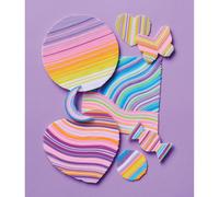 Janod – Kit créatif enfant Les Ateliers Déco : Scoubidous, 3 tableaux, 8 stickers, dès 8 ans