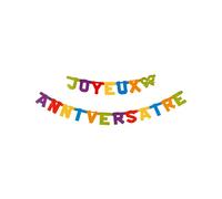 Décos et animations - Guirlande Joyeux anniversaire découpée colorée