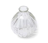 DEGUISE TOI - Mini vase en verre rétro 10 cm - 1 Mini vase - Taille Unique - Blanc - Decoration/Animation - Verre - -