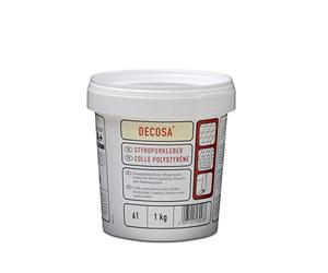 DECOSA Colle Polystyrène - blanc - seau 1 kg - 6 seaux
