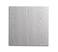 DECOSA Dalle de plafond ATHEN - polystyrène - effet bois-couleur frêne blanc - 50 x 50 cm - 2 sachets (=4 m2)