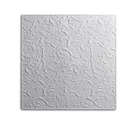 DECOSA Dalle de plafond PARIS - polystyrène - blanc - effet crépi - 50 x 50 cm - 2 sach. (=4 m2)