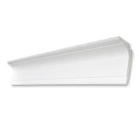 DECOSA Moulure multi-fonction L100 (Saskia) - pour ruban LED et cache-rideau - polystyrène - blanc - 60 x 100 mm - longueur 2 m - 10 pièces (=20 m)