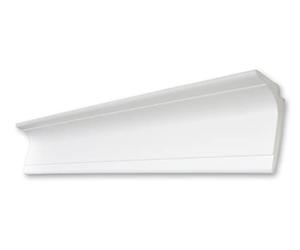 DECOSA Moulure multi-fonction L100 (Saskia) - pour ruban LED et cache-rideau - polystyrène - blanc - 60 x 100 mm - longueur 2 m - 5 pièces (=10 m)