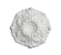 DECOSA Rosace Daphne Ø 22 cm - polystyrène - blanc - 1 pièce