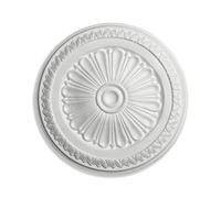 DECOSA Rosace Donatella Ø 32 cm - polystyrène - blanc - 1 pièce