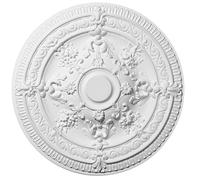 DECOSA Rosace Elena - Ø 62,5 cm - polystyrène - blanc - 2 pièces