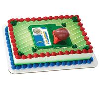 DECOSET - Lot de 3 décorations de gâteau avec autocollant de terrain et d'équipe de la NFL Los Angeles Chargers de Los Angeles, produit sous licence de la NFL, décorations de gâteau d'anniversaire