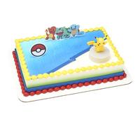DecoSet® Lot de 3 décorations lumineuses Pokémon Pikachu pour gâteaux de toutes tailles et formes | Pour anniversaire et célébrations