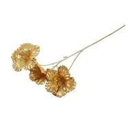Decostar, Decorazione Natalizia, Ramo Ibisco, Colore Oro, H63cm, Natale, Decorazioni Natalizie