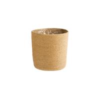 DECOSTYL-Cache-pot vannerie naturelle coloris beige en jute - 30 x 28 x 25 cm