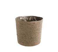DECOSTYL-Cache-pot vannerie naturelle coloris gris en jute - 24 x 22,5 x 18 cm