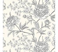 Decotalk Papier Adhesif Pour Meuble Beige Fleurs 44.5x900cm Papier Peint Adhesif Mural Beige Revetement Mural Adhésif Amovible Autocollant Film Vinyle Décoratif Pour Salle De Bains Cuisine Chambre