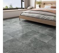 Decotalk PVC Adhesive Sol Effet Ciment Gris Stickers 30x30cm 3 Pièces Sol Adhesif Gris Imperméable DallesPVC Adhesive Sols Effet Béton Carrelage Adhesif Sols Salon Chambre Toilette