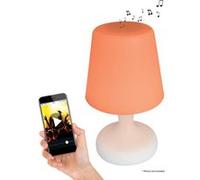 Lexibook, Decotech, Lampe de Bureau LED avec Enceinte Bluetooth, port audio jack, alimentation secteur, blanc/jaune, BTL030