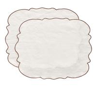 Decotique Gia Set de Table 35x45 Lot de 2 Marron/Blanc