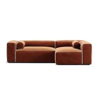 Decotique Grand Hue Canapé 3 Places Méridienne Droite Moonwhite/Cuivre