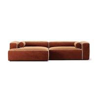 Decotique Grand Hue Canapé 3 Places Méridienne Gauche Moonwhite/Cuivre