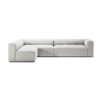 Decotique Mure Canapé 4 Places avec Extrémité Ouverte Gauche Steam/Blanc