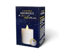 DECOTREND Bougie funéraire LED - Durée de combustion de 200 jours - Pile incluse - Blanc