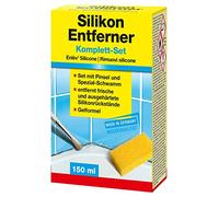 Decotric Kit Complet Enlever Joint Silicone I 150ml Dissolvant Silicone avec Brosse & Éponge I pour Salles de Bains, Carreaux Céramique, Verre, Métal