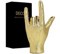 DECOUE Décoration dorée, Statues et Sculptures de Geste dorées, Sculpture à la Main en résine, Statues de Doigt Classiques, décoration d'intérieur, étagère de Bureau, Cadeaux pour la Famille et Les