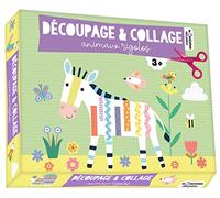 Découpage et collage animaux rigolos - coffret avec accessoires