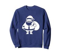 Découpe Amusante avec Inscription « Anyone Can Be Santa Claus » au Design rétro Sweatshirt