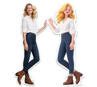 Découpe Carton Personnalisée Taille Réelle - Halloween Silhouette Humaine Grandeur Nature, Figure Carton Style Cartoon pour Célébrités, Accessoire Photo Mariage, Cadeau de Noces sur Mesure